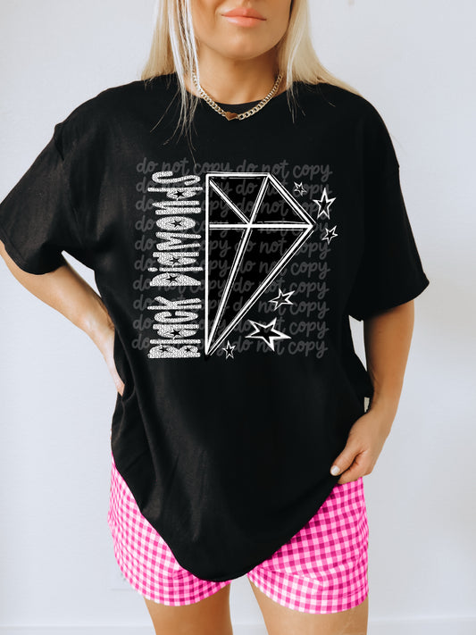 BLACK DIAMONDS DOTTED MASCOTS - DTF TRANSFER