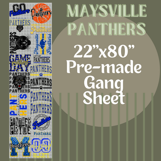 MAYSVILLE PANTHERS - GANG SHEET 22x80