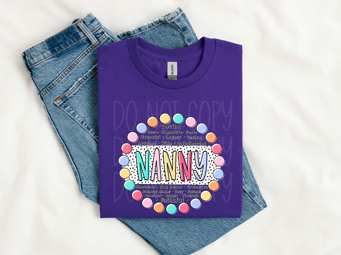 NANNY CIRCLE POLKA DOTS - DTF TRANSFER