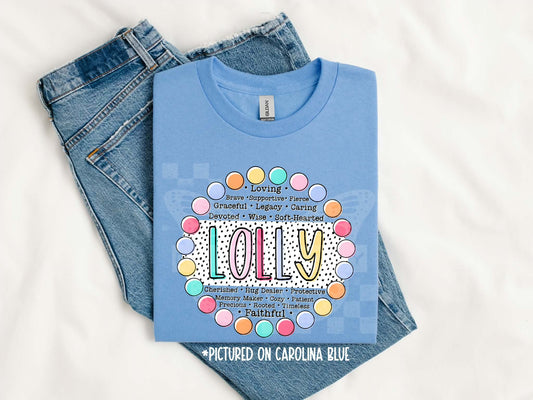 LOLLY CIRCLE POLKA DOTS - DTF TRANSFER