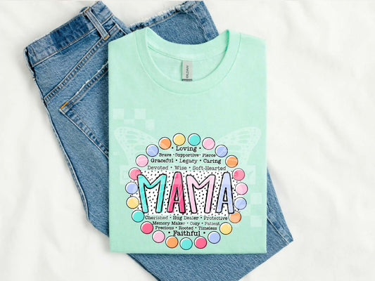 MAMA CIRCLE POLKA DOTS - DTF TRANSFER