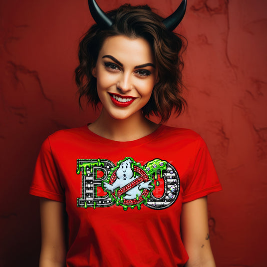 BOO GHOST RHINESTONES - DTF TRANSFER