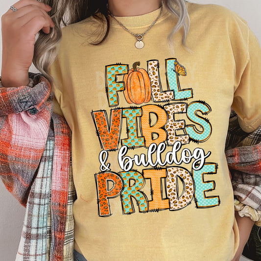Fall vibes bulldog pride - DTF TRANSFER