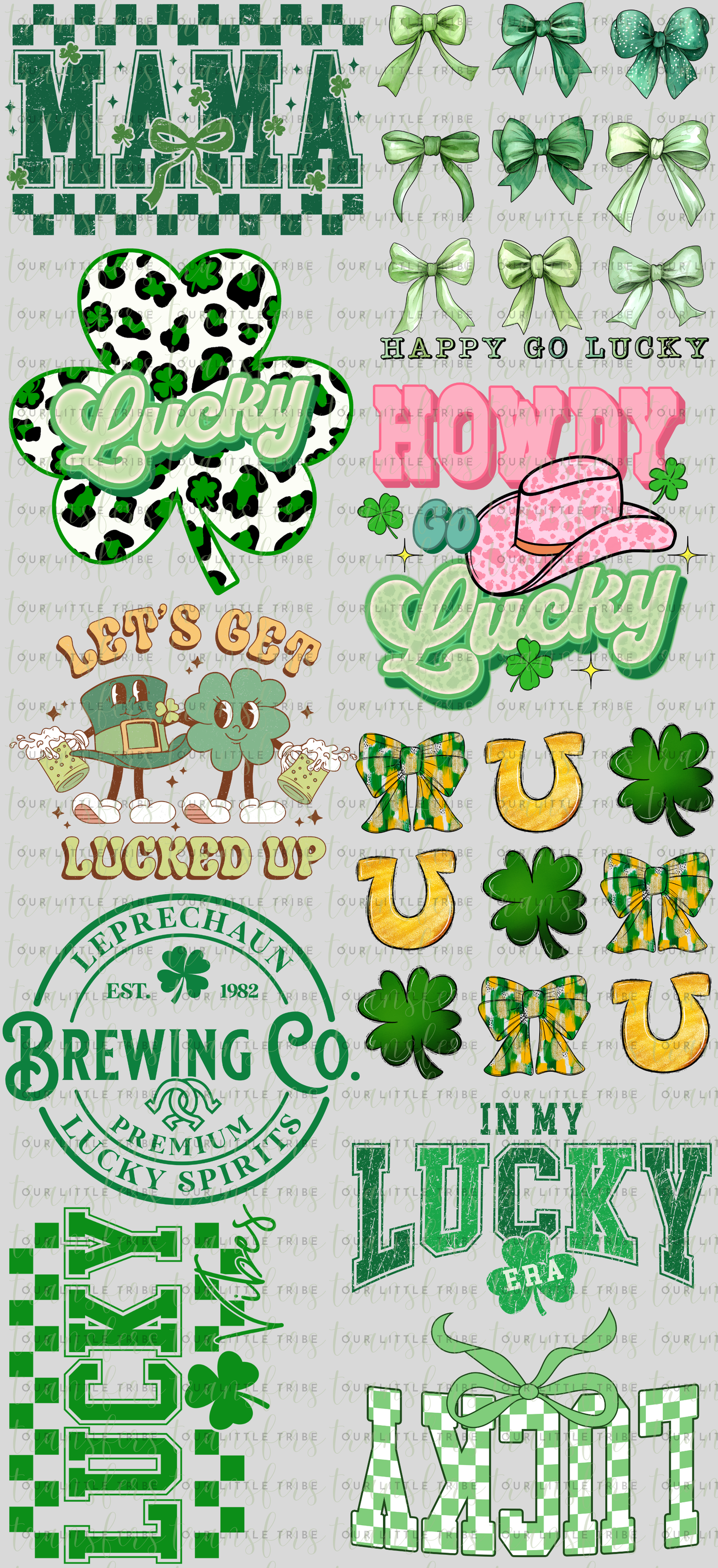 St PATRICKS PREMADE - GANG SHEET 22x48