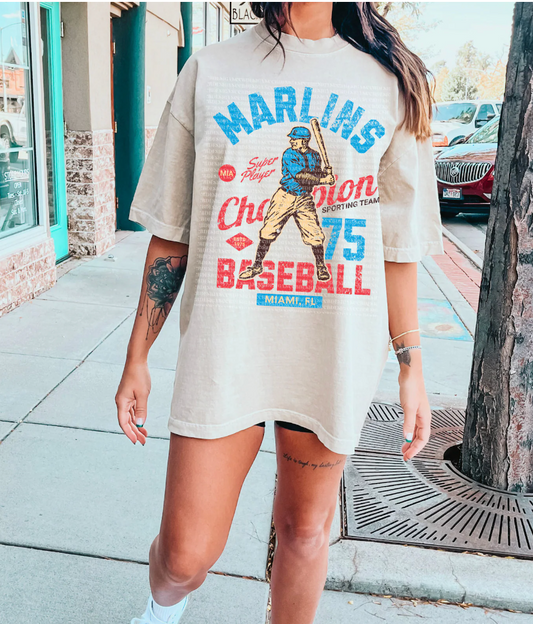 MARLINS VINTAGE BASEBALL - DTF TRANSFER