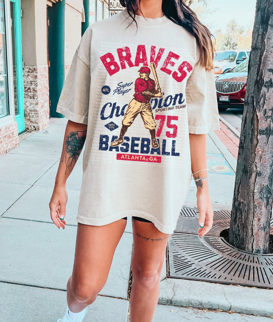BRAVES VINTAGE BASEBALL - DTF TRANSFER