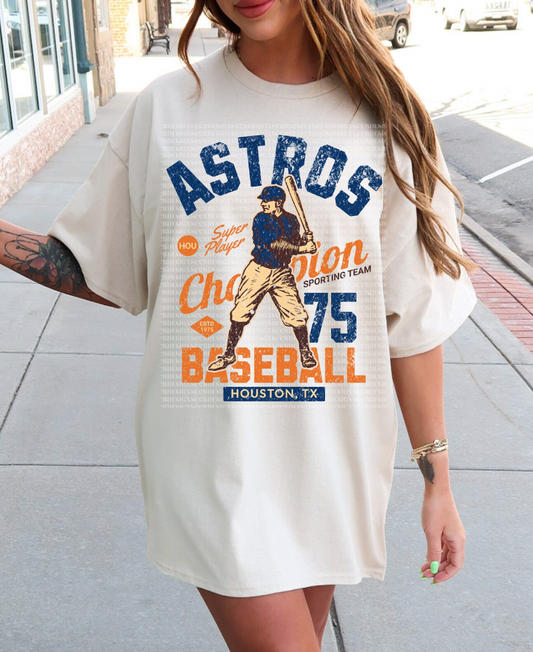 ASTROS VINTAGE BASEBALL - DTF TRANSFER