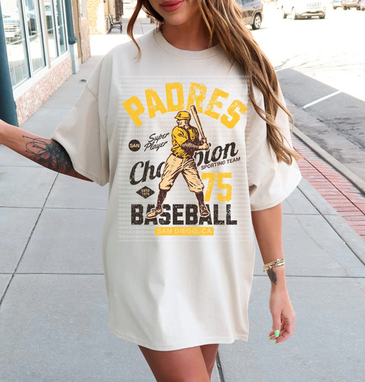 PADRES VINTAGE BASEBALL - DTF TRANSFER