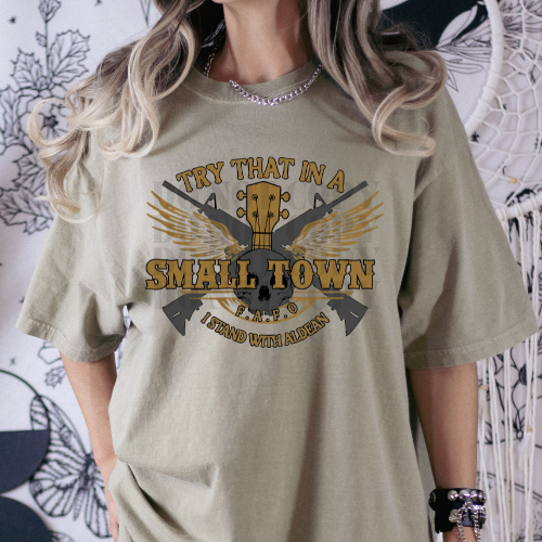 TRY THAT IN A SMALL TOWN GUITARS - DTF TRANSFER