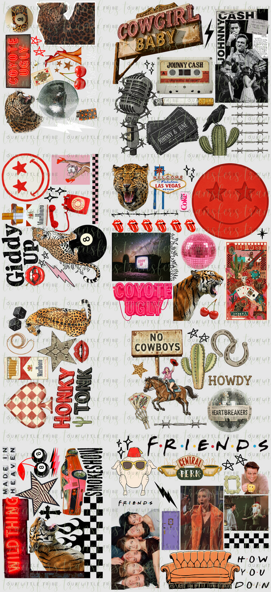 TRENDY COLLAGES PREMADE - GANG SHEET 22x48