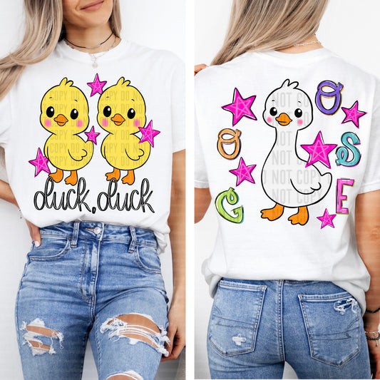 DUCK DUCK GOOSE - FRONT AND BACK - DTF TRANSFER