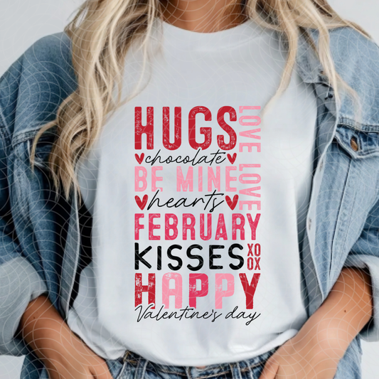VALENTINE WORD COLLAGE - DTF TRANSFER