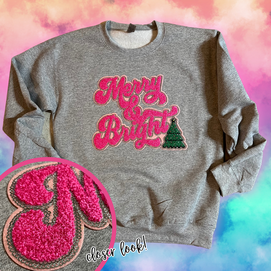 MERRY & BRIGHT - CHENILLE PATCH