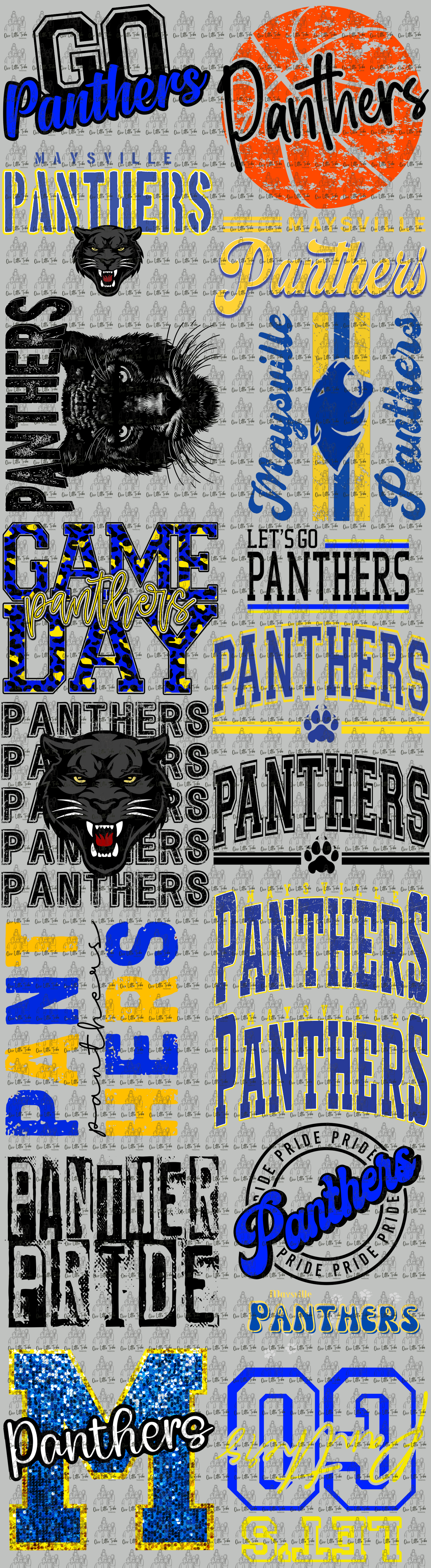 MAYSVILLE PANTHERS #1 - GANG SHEET 22x80