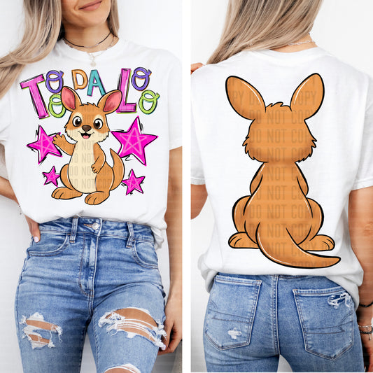 TOODALOO, - FRONT AND BACK - DTF TRANSFER