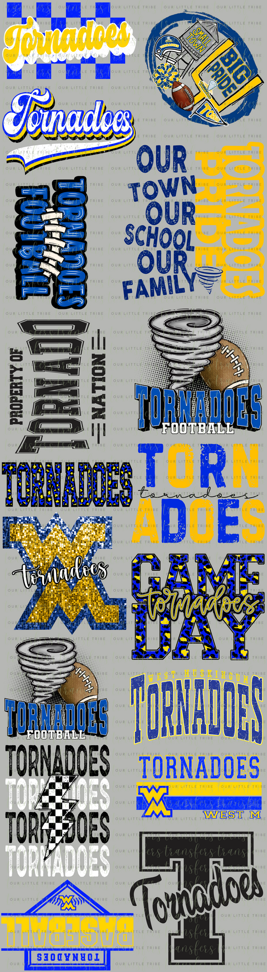 WM TORNADOES - GANG SHEET 22x80