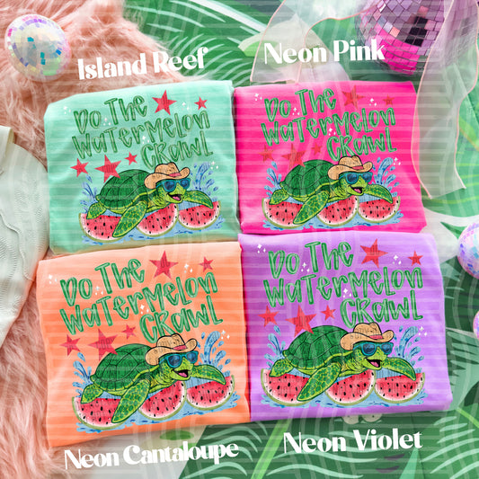 WATERMELON CRAWL TURTLE - DTF TRANSFER